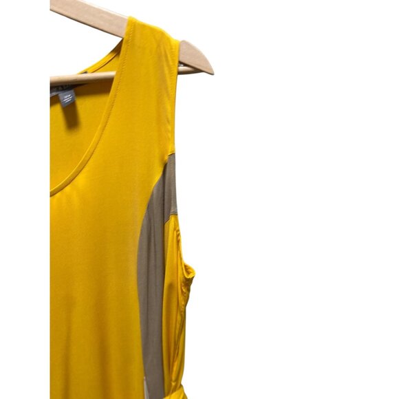 Jessica London Striped Maxi Dress Yellow Size 20W Minimalist Summer Coastal Boho - Picture 10 of 13